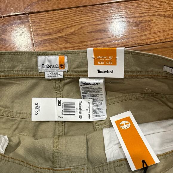 Timberland Men's Relaxed Fit Straight Leg Cotton Chino Pants - W38 / L32 - Picture 3 of 5
